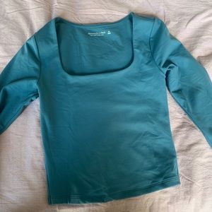 Abercrombie & Fitch XS Long Sleeved Blue Crop Top Soft & Sexy Collection